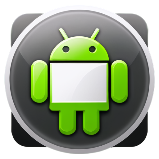 The icon should have a clean, modern style, without cartoonish elements. Include: Android icon - icon | sticker