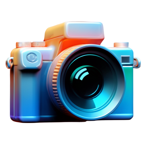 video camera 3d model - icon | sticker