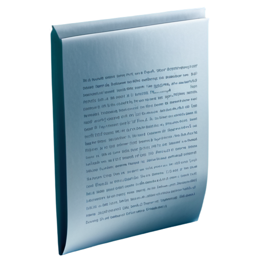 three sheets filled with printed text. sheet corners slightly folded forward. margins from sheet borders 50px. the entire sheet should be visible. transparent background. there should be nothing behind the sheet. paper color - silver. letter color - black - icon | sticker