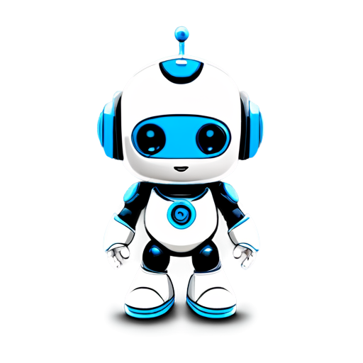 chatbot white ai mini mascot - icon | sticker