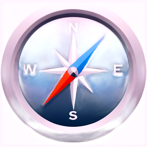 Compass, dusty, cartoon style, simple style - icon | sticker