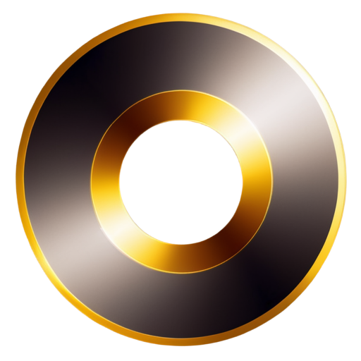 four golden segments are folded into a circle. background is transparent - icon | sticker