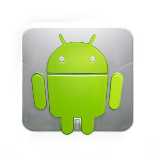 The icon should have a clean, modern style, without cartoonish elements. Include: Android icon - icon | sticker