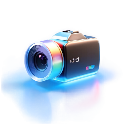 video camera 3d model - icon | sticker