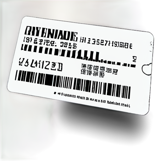 a label with a code128 barcode and text at an angle - icon | sticker