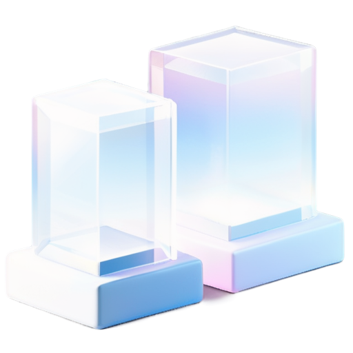 Minimalistic scene with 3 solid prisms representing buildings. The prisms should be monochromatic B&W, no lights, no shadows, no textures, flat geometric shapes. No background or sky - icon | sticker