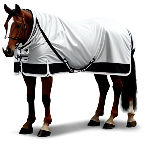 Lightweight Turnout Rugs. Black and white. style Line art . No horse - icon | sticker