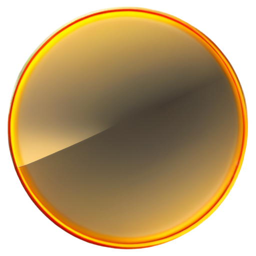 circle crossed diagonally from the lower left corner to the upper right. the circle and diagonal should be three-dimensional, the color is gold - icon | sticker