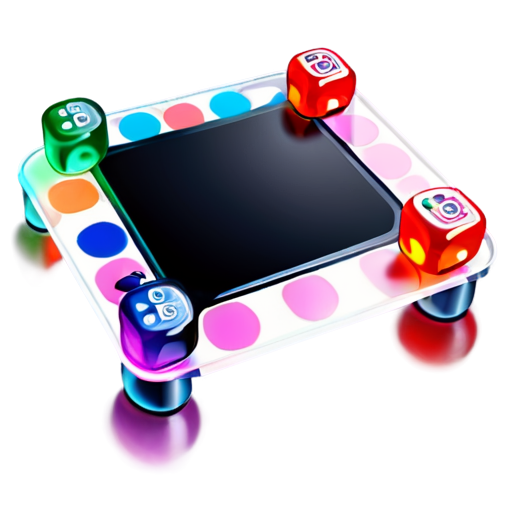 Create a 3D game logo named "Fun ludo", it should have ludo board within - icon | sticker