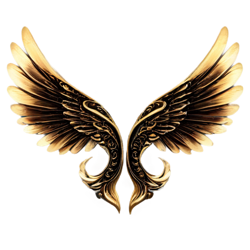 The background is a pair of V-shaped wings with a number 8 in front of them - icon | sticker