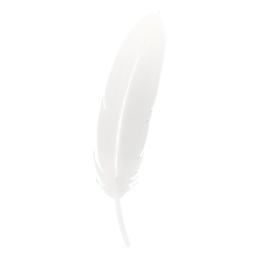 white feather pen, scared, white, minimalism, Logo mystical - icon | sticker