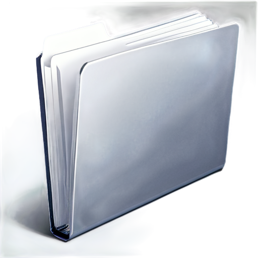 thick silver folder with papers. the inscription on the folder is "Case". sheets should stick out of the folder. the background is transparent. the image should take up 50% of the space. - icon | sticker