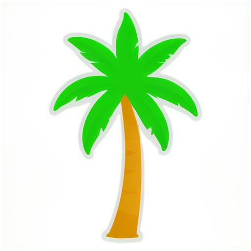 frozen palm tree - icon | sticker