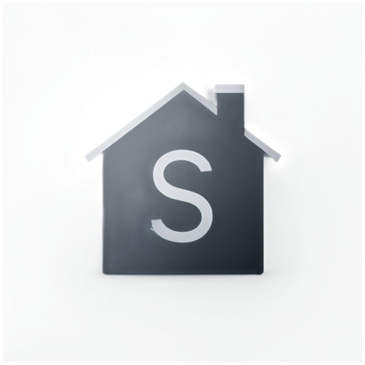 A smart home combining the letters s and m - icon | sticker