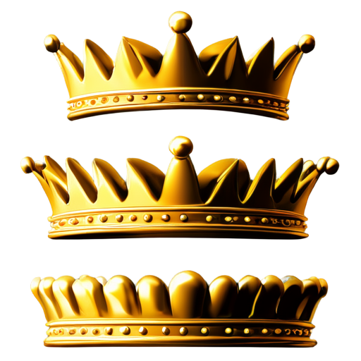 gold color crown and full-stack - icon | sticker