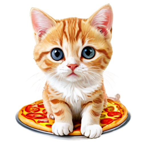 kitty pizza - icon | sticker