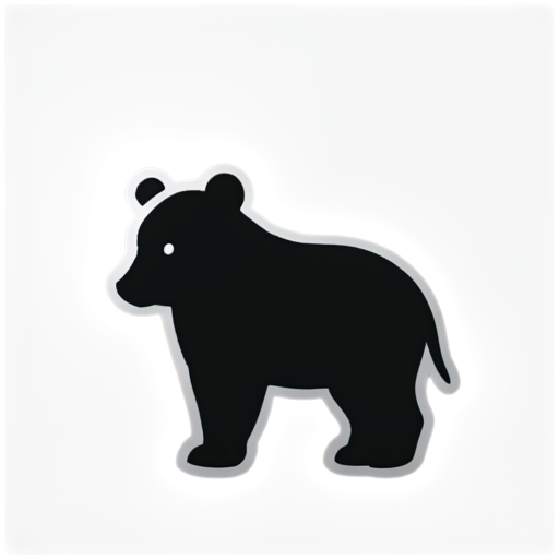 simple black icon for Age of Mammals, with something white inside it - icon | sticker