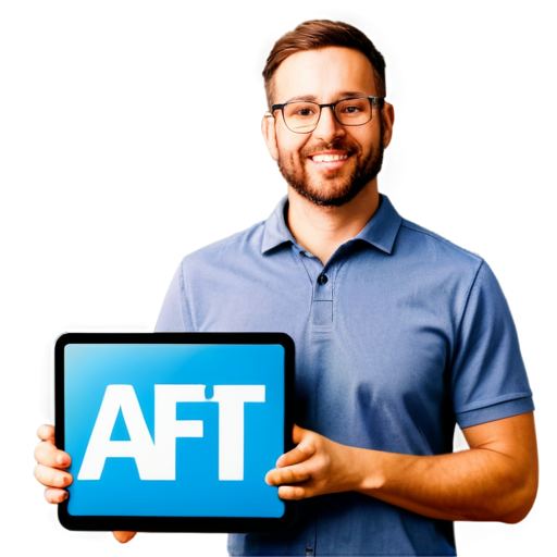 make an icon that with the text: aft flow demo presenter - icon | sticker