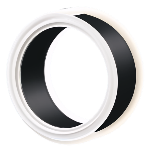 square tube bent around a circle. inside the circle is a diagonal - icon | sticker