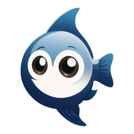 cartoon style, single color, simplified fish head logo, round face, big eyes, small upright ears, cute, black outline, white background, minimalist and fun design, (best quality,4k,8k,highres,masterpiece:1.2), ultra-detailed, (realistic,photorealistic,photo-realistic:1.37), logo design, animal logo, fish logo - icon | sticker