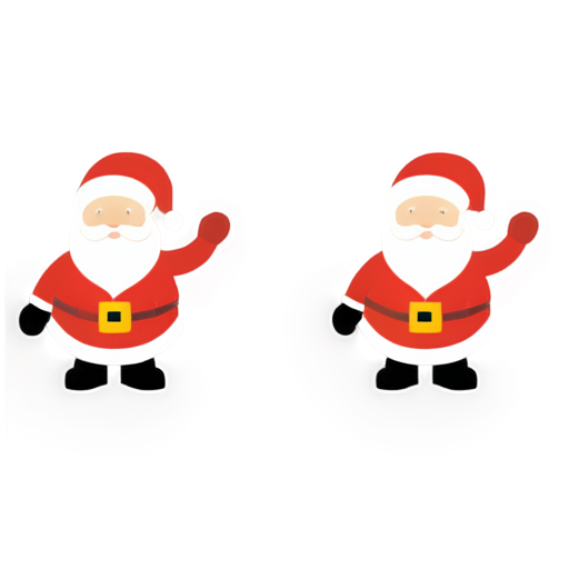 christmas musical lanterns with santa - icon | sticker