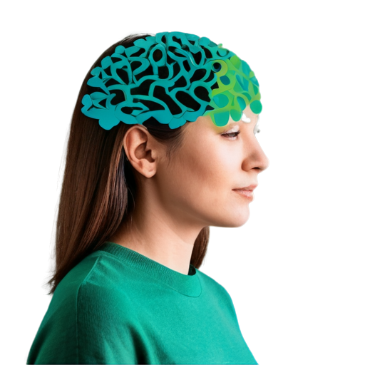 Create an avatar for a psychology blog aimed at a mixed audience (both men and women). The image should convey trust, professionalism, and warmth. Include a symbol of psychology, like a silhouette of a head with a neural network or a stylized brain, surrounded by calm, neutral colors (such as soft blues, greens, and grays). The background should be light, clean, and minimalist, so as not to distract from the main image. - icon | sticker