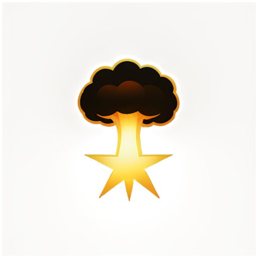 nuclear explosion - icon | sticker