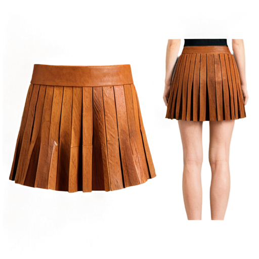 Simple mini skirt made of tree bark stripes - icon | sticker