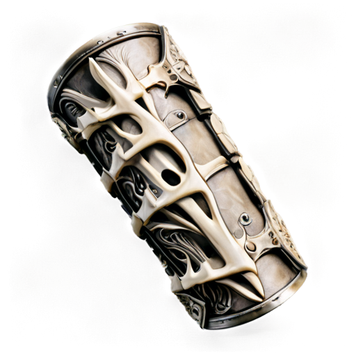 Medieval fantasy bracers made of bones, matte - icon | sticker