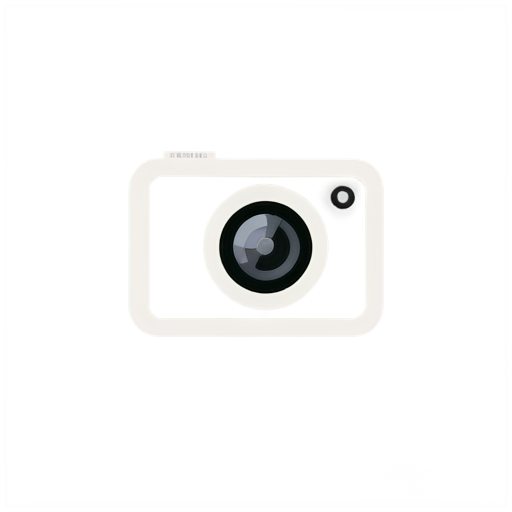 front view, technical icon, black and white, Stereocamera - icon | sticker