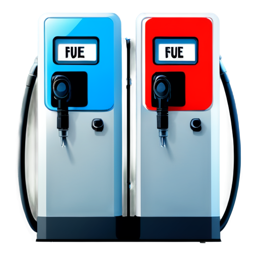 fuel pumps in blue and light blue colors - icon | sticker