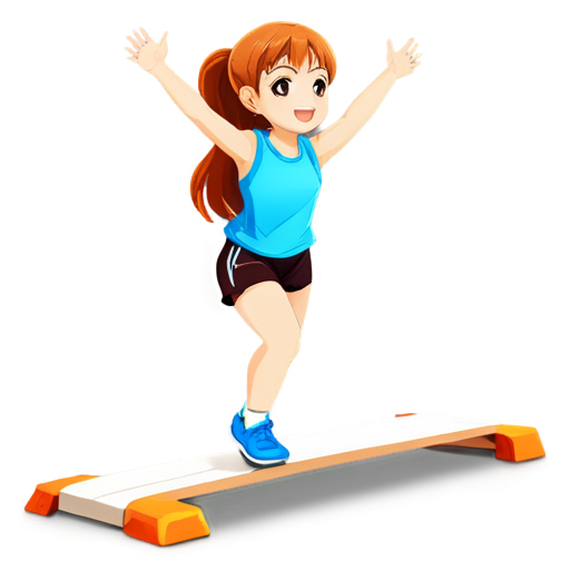 Standing long jump exercise APP for students - icon | sticker