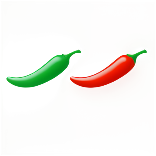 two chili, one green, one red - icon | sticker