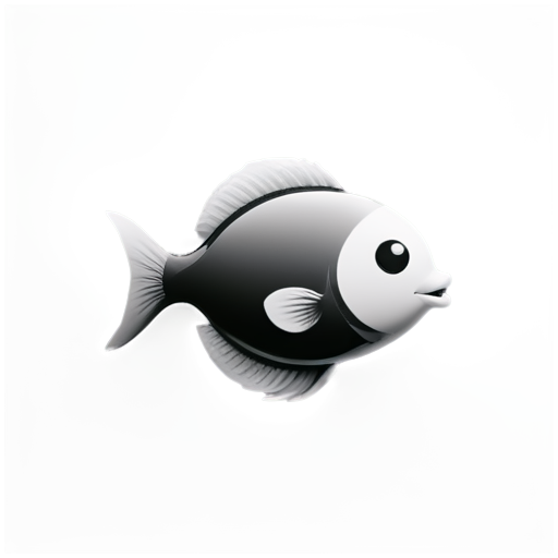 cartoon style, single color, simplified fish head logo, round face, big eyes, small upright ears, cute, black outline, white background, minimalist and fun design, (best quality,4k,8k,highres,masterpiece:1.2), ultra-detailed, (realistic,photorealistic,photo-realistic:1.37), logo design, animal logo, fish logo - icon | sticker