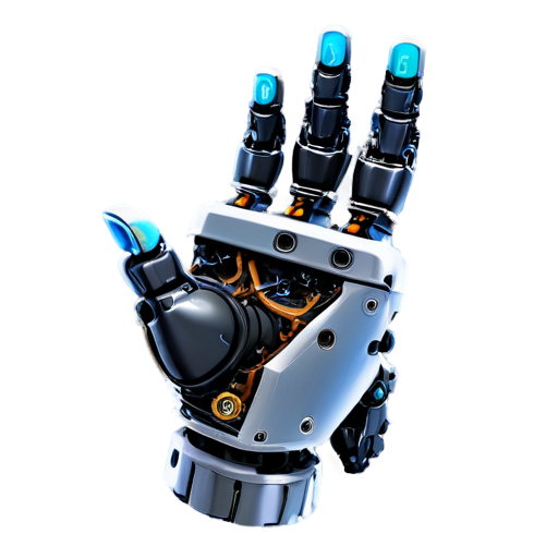 2D, gripper, 5 edges robot hand - icon | sticker