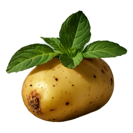 a potato with flower - icon | sticker