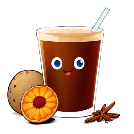 A warm yam berry brew with yam juice and chav spices. - icon | sticker