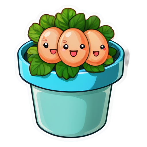 Bubbly yam plant soup flavoured with yam herb. - icon | sticker