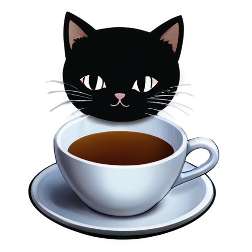 kitty coffee - icon | sticker