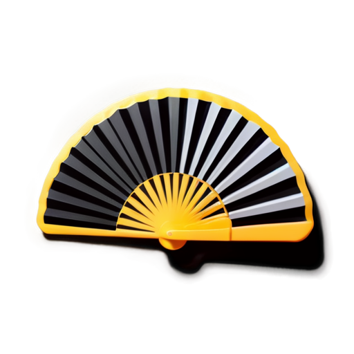 Abstract Flat Style Sponge material unified symmetrical Hippocampus chinese fan - icon | sticker