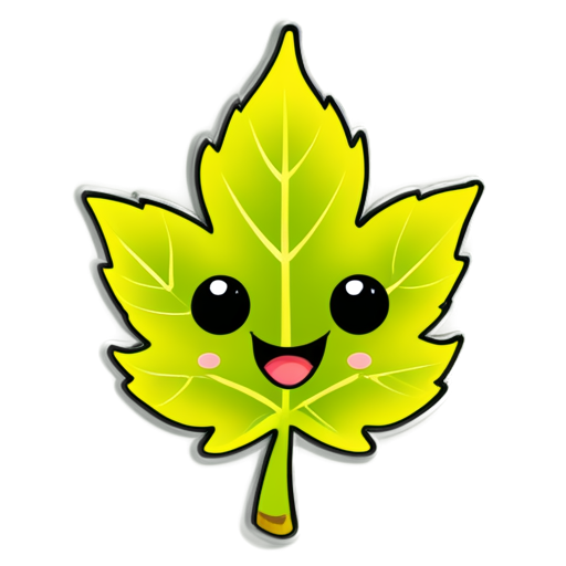 leaf be happy and keep it real - icon | sticker