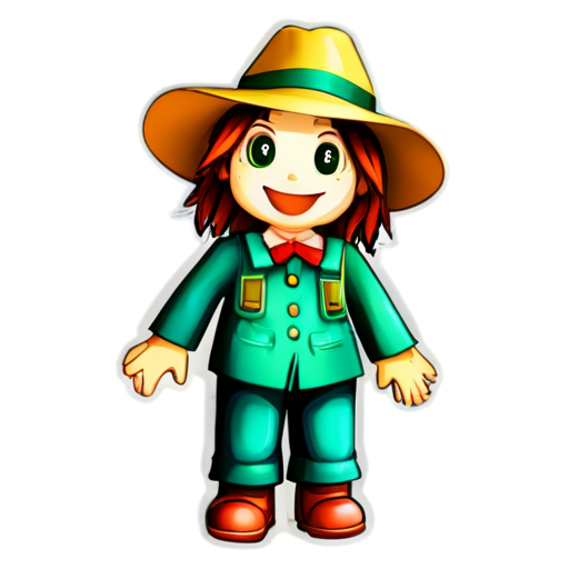 Garden scarecrow - icon | sticker