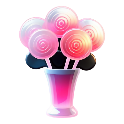 edible bouquet in pink - icon | sticker