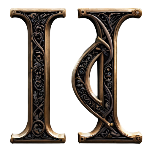 The Y and I letters are seamlessly intertwined, forming a single shape reminiscent of the decoration of antique books. The gothic-style font adds a touch of mystery and enigma to the logo, evoking associations with medieval castles and the secrets kept in ancient books. - icon | sticker