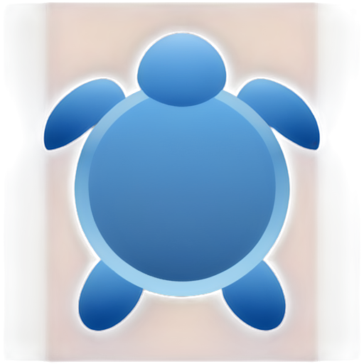 blue turtle - icon | sticker