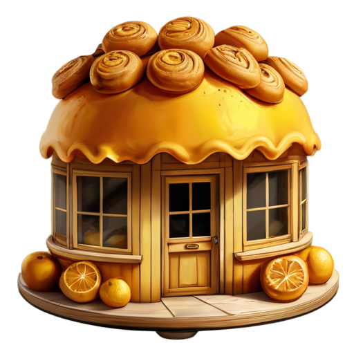 bakery in orange-yellow colors - icon | sticker