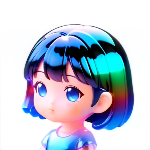 Generates a colorful profile headshot of a virtual character - icon | sticker