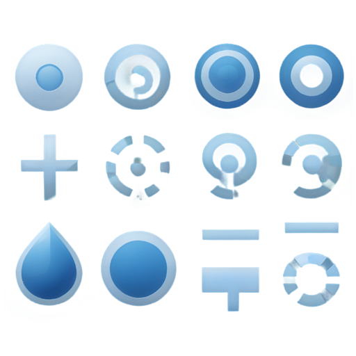 blue pixel symbols - icon | sticker