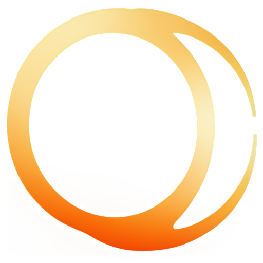 An artistic logo of the capital letter Q requires a vibrant introduction, in orange or red colors, with very rich tones, and the letter Q resembling a magnifying glass - icon | sticker