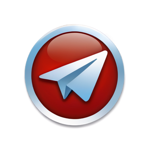 telegram logo red - icon | sticker